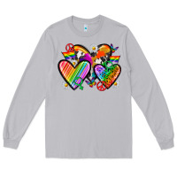 Moon Dust pride hearts Long Sleeve Tee - texasbilliewilder