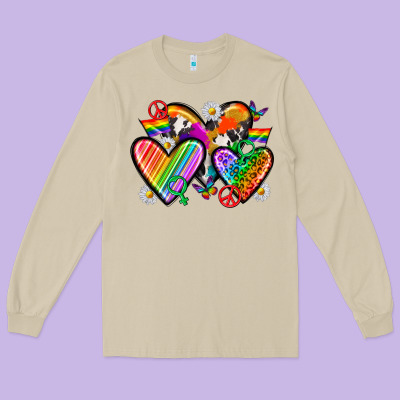 Long Sleeve Tee pride hearts
