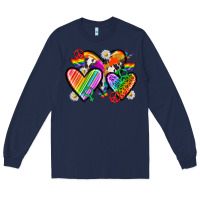 Navy pride hearts Long Sleeve Tee - texasbilliewilder