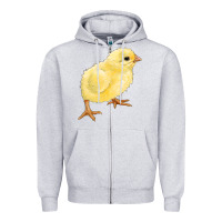 Heather Grey chick Zipper Hoodie - RanaPortraitStore