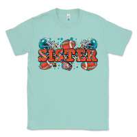 Seafoam sister American football Classic Tee - Zillion Design Studio