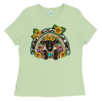Matcha suffolk ewe front sunflowers rainbow Ladies Tee - BarkalooDesign