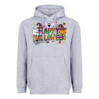 Heather Grey happy halloween Heavyweight Hoodie - AdoDesignShop