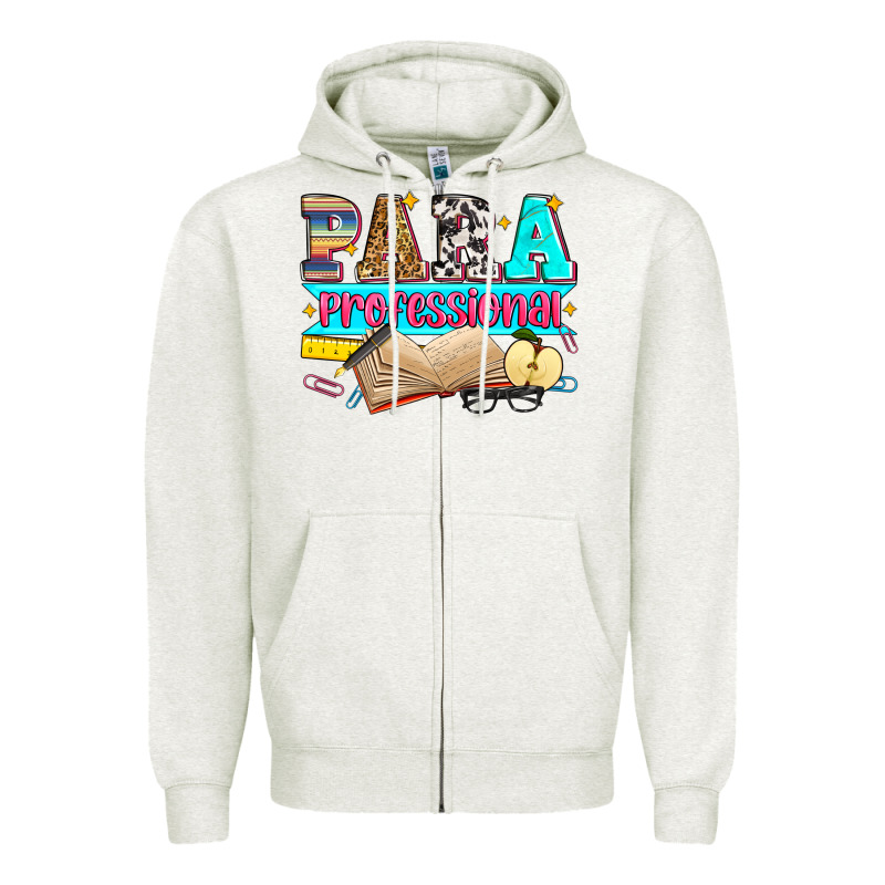 Paraprofessional Zipper Hoodie by Zillion Design Studio | Teevron