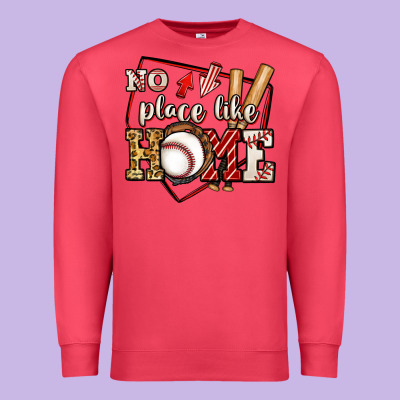 No Place Like Home Baseball Premium Sweatshirt Designed By Jasminsmagicworld
