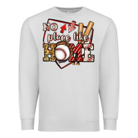 Dove Grey no place like home baseball Premium Sweatshirt - Jasminsmagicworld