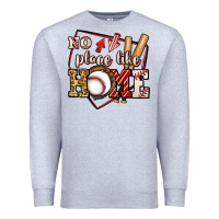 Heather Grey no place like home baseball Premium Sweatshirt - Jasminsmagicworld