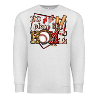 Oatmeal Heather no place like home baseball Premium Sweatshirt - Jasminsmagicworld