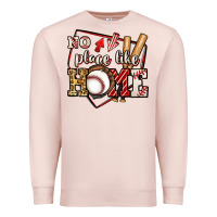Pale Pink no place like home baseball Premium Sweatshirt - Jasminsmagicworld