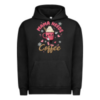 Pigment Black mama needs coffee Urban Hoodie - MaliasSmallBusiness