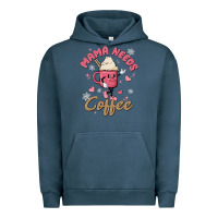 Pigment Midnight Navy mama needs coffee Urban Hoodie - MaliasSmallBusiness