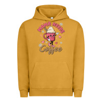 Pigment Peanut Butter mama needs coffee Urban Hoodie - MaliasSmallBusiness