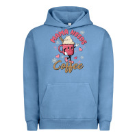 Pigment Pebble Blue mama needs coffee Urban Hoodie - MaliasSmallBusiness