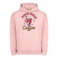 Pigment Salmon mama needs coffee Urban Hoodie - MaliasSmallBusiness
