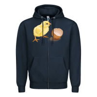 Navy chick with egg Zipper Hoodie - RanaPortraitStore