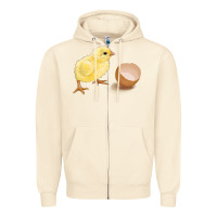 Sandshell chick with egg Zipper Hoodie - RanaPortraitStore
