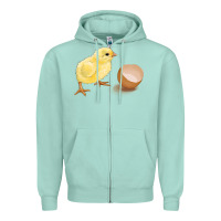 Seafoam chick with egg Zipper Hoodie - RanaPortraitStore