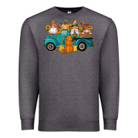 Charcoal Heather fall gnomes truck pumpkin sunflowers Premium Sweatshirt - Artiststas