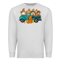 Dove Grey fall gnomes truck pumpkin sunflowers Premium Sweatshirt - Artiststas