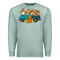 Seafoam fall gnomes truck pumpkin sunflowers Premium Sweatshirt - Artiststas