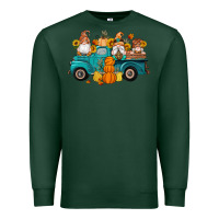 Sports Green fall gnomes truck pumpkin sunflowers Premium Sweatshirt - Artiststas