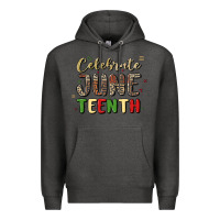 Charcoal Heather celebrate juneteenth Premium Hoodie - MaliasSmallBusiness