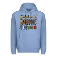 Colony Blue celebrate juneteenth Premium Hoodie - MaliasSmallBusiness