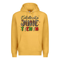 Mustard celebrate juneteenth Premium Hoodie - MaliasSmallBusiness