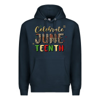 Navy celebrate juneteenth Premium Hoodie - MaliasSmallBusiness