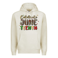 Oatmeal Heather celebrate juneteenth Premium Hoodie - MaliasSmallBusiness