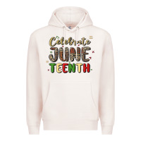Pale Pink celebrate juneteenth Premium Hoodie - MaliasSmallBusiness