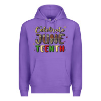 Purple celebrate juneteenth Premium Hoodie - MaliasSmallBusiness