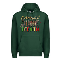 Sports Green celebrate juneteenth Premium Hoodie - MaliasSmallBusiness