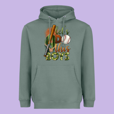 Let's Do This Boys Field Baseball Heavyweight Hoodie Designed By Bundleandbundleshop