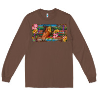 Chestnut Brown horse with flowers and leopard Long Sleeve Tee - RanaPortraitStore