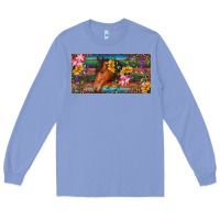 Colony Blue Brown horse with flowers and leopard Long Sleeve Tee - RanaPortraitStore