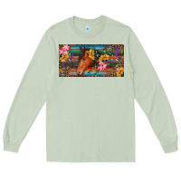 Matcha Brown horse with flowers and leopard Long Sleeve Tee - RanaPortraitStore