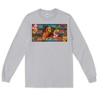 Moon Dust Brown horse with flowers and leopard Long Sleeve Tee - RanaPortraitStore