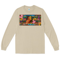 Mushroom Brown horse with flowers and leopard Long Sleeve Tee - RanaPortraitStore