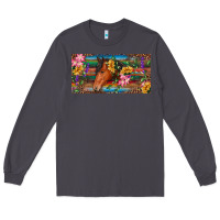 Smoke Brown horse with flowers and leopard Long Sleeve Tee - RanaPortraitStore