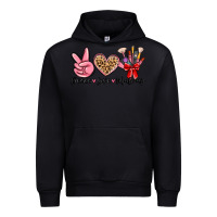Black peace love makeup Urban Hoodie - MaliasSmallBusiness