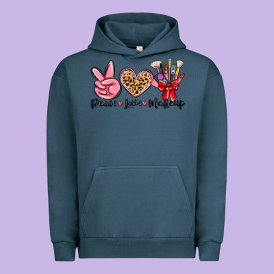 Peace Love Makeup Urban Hoodie Designed By Maliassmallbusiness