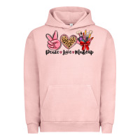 Pigment Salmon peace love makeup Urban Hoodie - MaliasSmallBusiness