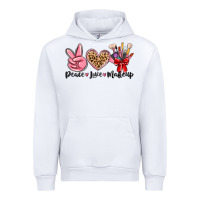White peace love makeup Urban Hoodie - MaliasSmallBusiness