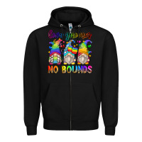 Black love gnomes no bounds Zipper Hoodie - Zillion Design Studio