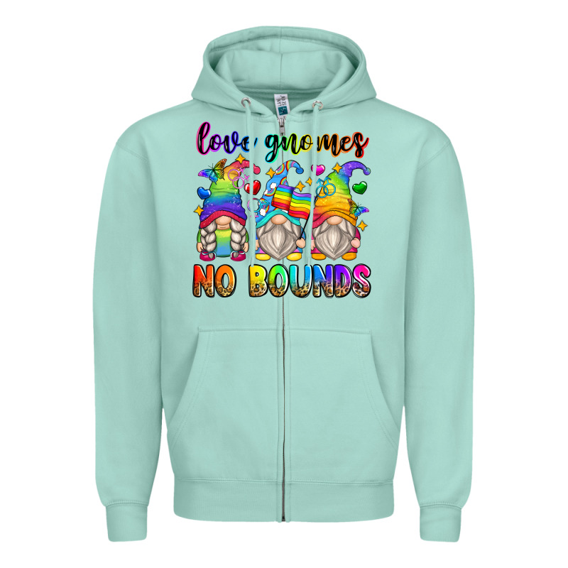 Love Gnomes No Bounds Zipper Hoodie by Zillion Design Studio | Teevron