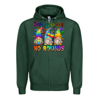 Sports Green love gnomes no bounds Zipper Hoodie - Zillion Design Studio