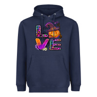 Navy halloween love Heavyweight Hoodie - AdoDesignShop