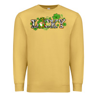 Antique Gold lucky with gnome and  shamrocks Premium Sweatshirt - AdoDesignShop