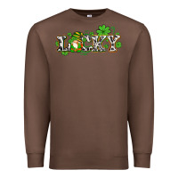 Chestnut lucky with gnome and  shamrocks Premium Sweatshirt - AdoDesignShop